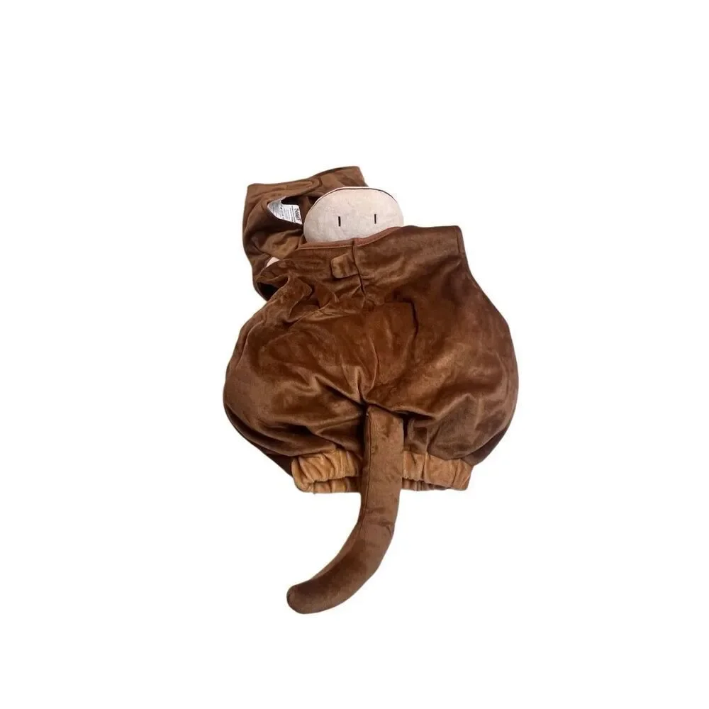 Spirit Halloween Infant Sleeveless Monkey Costume Brown Size 6-12 Months NWT